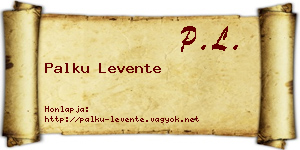 Palku Levente névjegykártya